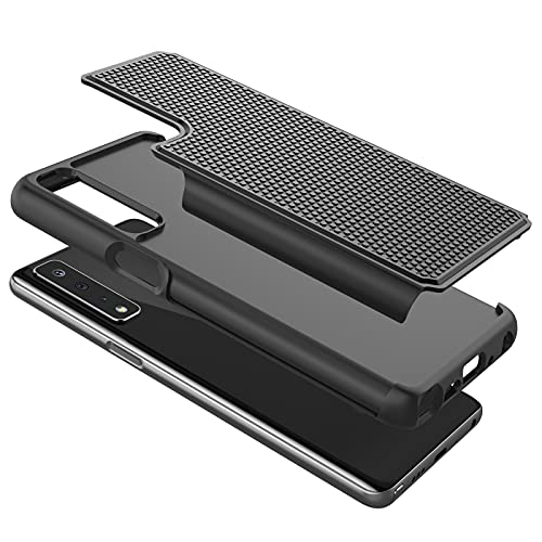 Tekcoo Case Compatible For Lg Stylo 7 [5G Network], Luxury [Tmajor] Shock Absorbing Rubber [Black] Silicone Plastic Scratch Resistant Bumper Grip Rugged Cute Sturdy Hard Phone Cases Cover #TOP5