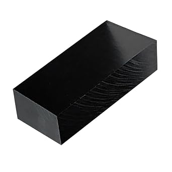 كتلة بلاستيكية من البولي إيثيلين عالي الكثافة HDPE بسمك 2 بوصة - صفائح بلاستيكية HDPE مقاس 3 بوصات x 6 بوصات للتصنيع والتحسينات المنزلية ومشاريع الأعمال اليدوية،كتلة PE سوداء 1 قطعة