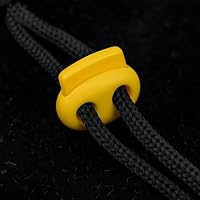 Kordel Stopper, 2-Loch, 10 Stück, in Gelb, für bis Ø 4 mm Kordeln, Band Klemme Jacke, Bekleidung, Rucksack, Gummikordel Stopper, Schnellverschluss Schnürsenkel, Schnur Rutsche, Tanka Kordelstopper – Ansicht 6