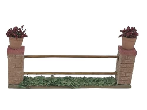 Ringhiera con colonne e fiori per Presepe - Accessori Presepe