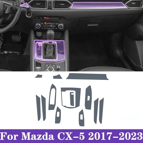 Protector LCD Mazda CX-5 autocurativo película PPF transparente antiarañazos para consola central 4