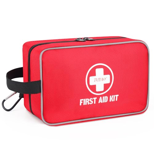 330 Piece First Aid Kit, Premium Waterproof Compact Trauma Medical Kits for Any Emergencies, Ideal for Home, Car, Travel, Camping, Hiking, Truck, Office, Sports (Red)
