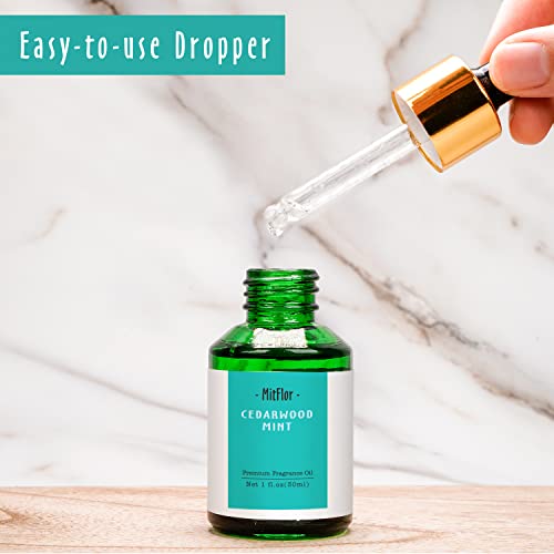 Image of Cedarwood Mint Fragrance Oil, MitFlor Single Scented Oil, Premium Grade Fragrance Oil for Candle Making, Soap Making Scents, Large Size Aromatherapy Oil, Forest Scents for Home Fragrance, 30ml