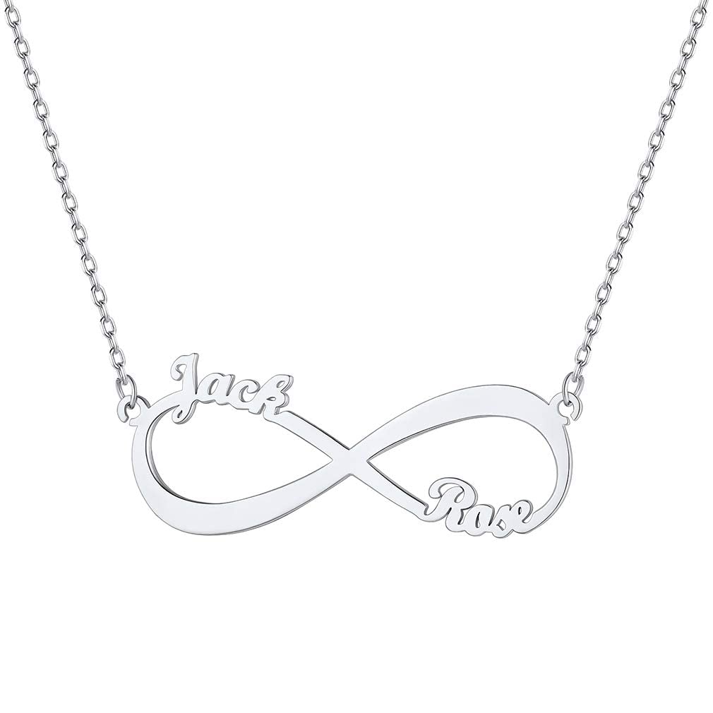 Custom4UCollar Infinito con Nombres Personalizados Mujer Joyería de Amor para Madre Pareja Esposa