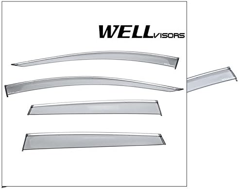 WellVisors Side Window Visors Compatible with Honda CRV 17-22 Door Deflectors Deflectors
