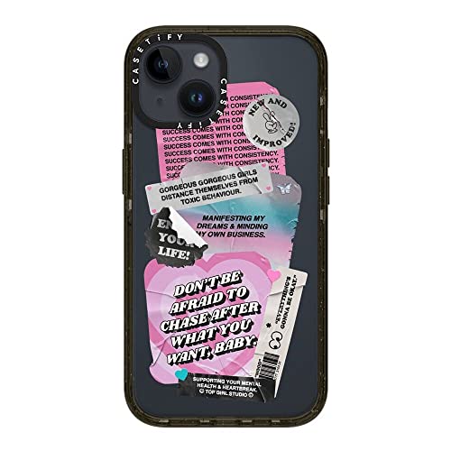 Carcasa Impact para iPhone 14 Casetify en negro brillante 4