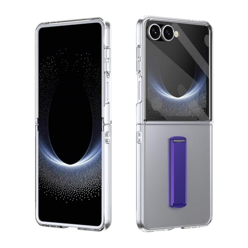 Coque Samsung Z Flip 7 antichoc transparente violette avec film écran