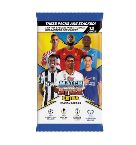 2023/24 Topps Match Attax Extra 12 Card Booster Pack - Look for Lamine Yamal Rookie Cards, Geniune Autographs, and More