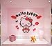 Produktbild CARTOON TIER NACHDENKLICH STARKE KATZE 3D WANDSTICKER DEKORATION SELBSTKLEBEND GESCHENK B-ROT 80X51CM
