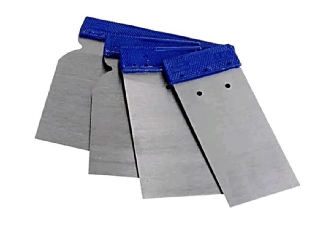 Makkai 4 Pcs Set Scraper Filling Knifes Flexible Blades Stainless Steel Putty Spreader