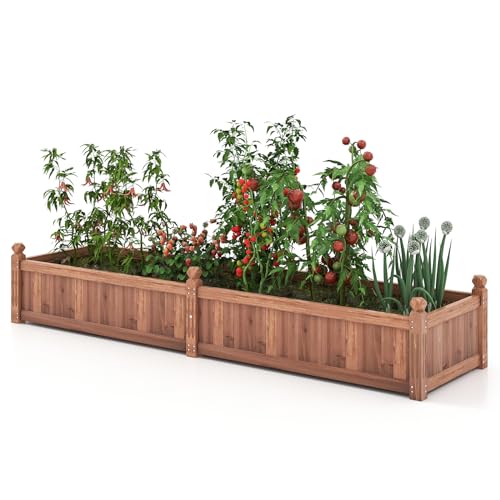 S AFSTAR Wooden Raised Garden Bed, 91