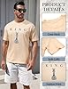 heekpek Mens T Shirt Short Sleeve Cotton Summer Casual Men's T-Shirts Crew Neck Classic Letter Print Basic Tops Tee for Men(Beige,XXL) #3
