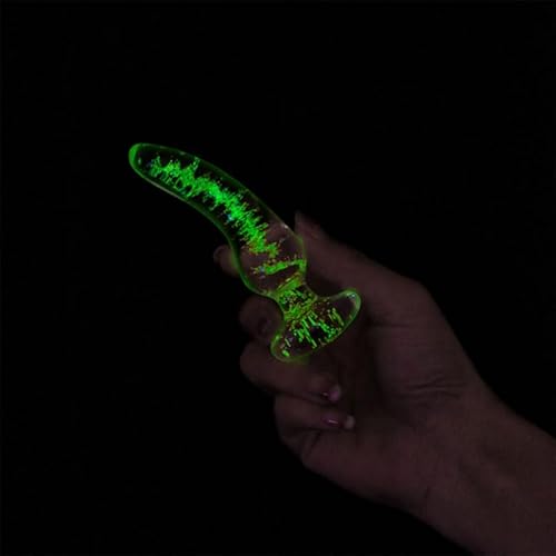 Plug Anal em Vidro que Brilha no Escuro Ponto G