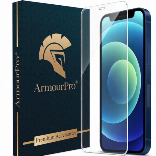 Image of ArmourPro 3D Borderless Tempered Glass for iPhone 12 Mini, HD Clear Curved Edge to Edge Screen Protector, 9H Hardness, Oleophobic Coating, Case Friendly | Pack of 1