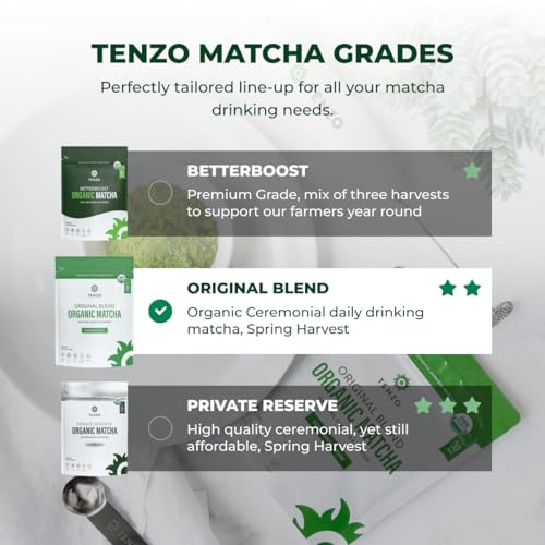 Tenzo Tea Matcha Green Powder, 1.06 Ounce, Organic, Original Blend, Ceremonial Grade, Authentic Japanese, USDA Certified