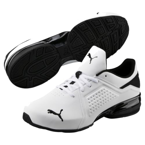 Puma Herren Viz Runner Sneaker, Weiß/Schwarz, 47 EU – Ansicht 1