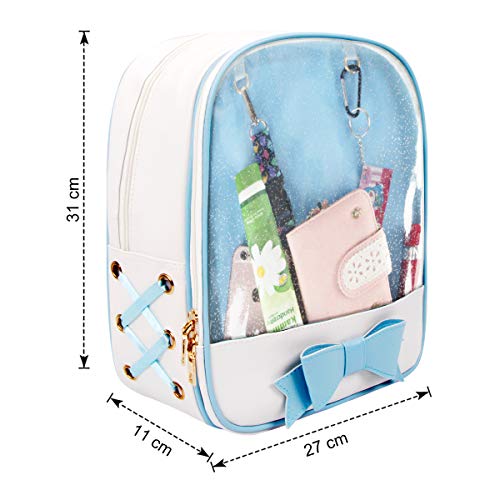 FF1 Candy Leather Bow Backpack Clear Beach Girls Bag Ita Bag2