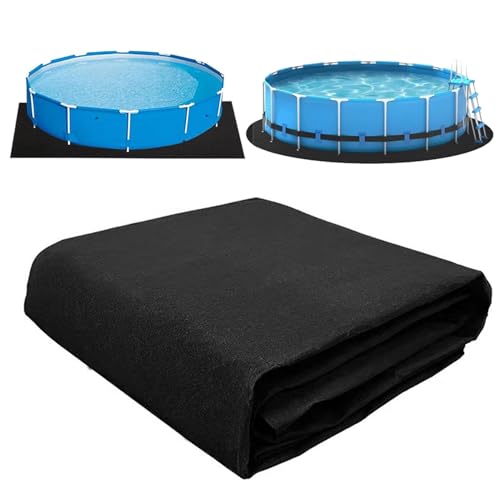 Tappetino Rotondo Per Vasca Idromassaggio, Rivestimento Per Piscina Da Esterno, Tappetino Per Piscina, Telo Di Fondo Per Vasca Idromassaggio Rotondo - Rettangolo (Nero,1.5×2m)