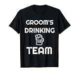 Mens Groom's Drinking Team T-Shirt I Support Bachelor Party Gift