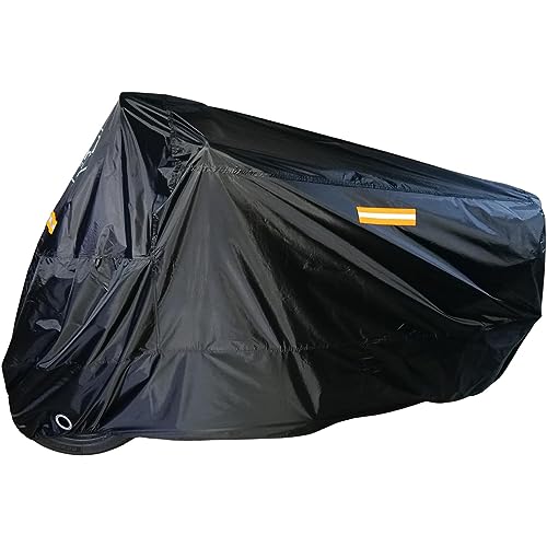 PMK Grupo - Housse Protection pour Moto imperméable 190T | Couverture Universelle scotter résistant aux poussière Pluie Vent Soleil - Bâche avec Trou antivol | 220 cm Taille M