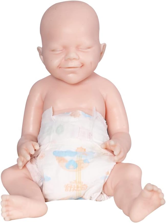 AISITE Unpainted Reborn Baby Dolls Girl - 18 Inch Realistic Silicone Baby Doll, Christmas&Birthday Gifts, Suitable for 3+ Girl a 18inch-Unpainted