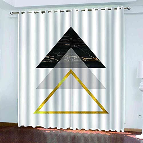 Rideau occultant salon grande largeur à motif géométrique pour la maison - 2