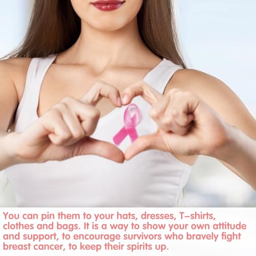 200Pieces Breast Cancer Pin Women Pink Ribbon Breast Cancer Awareness Lable Brooches Gifts for Girls Charity Public & Social Event Welfare Party Supplies Memorials Activity Survivor Campaign Party by LinaGarten - Image 6