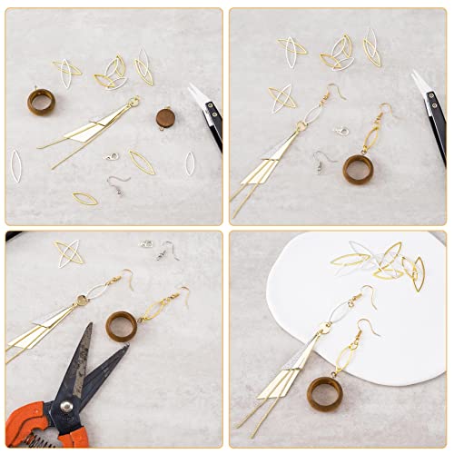 Oiiki LH3576 120Pcs Earring Beading Hoops For Jewelry Making, Eye Shape Metal Hoops, 2 Sizes Diy Jewelry Findings Accessories For Earrings, Necklace, Headband thumb #4