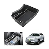 HUAHAO 新型 ヴェゼル rv専用 コンソールボックス センターコンソール 小物入れ 二段収納 車用収納ボックス ヴェゼル rv コンソールトレイ ヴェゼル アクセサリー ABS素材 充電穴あり 滑り止め 内装パーツ カスタムパーツ (ブラック)