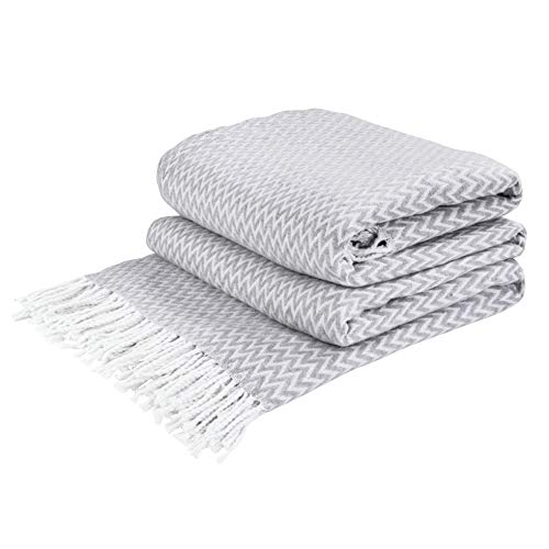 LYHome Plaid Coton - Couverture pour Canape Lit Fauteuil, Couvertures 1 et 2 Personnes, Jete Grande Taille, Couvre Doux D’été Exterieur et Intérieur (140...