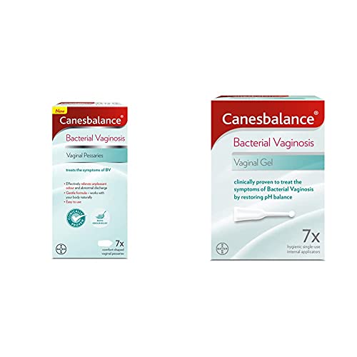 CanesBalance Vaginal Pessaries Bacterial Vaginosis Symptom Treatment, Starts to Work Immediately to Relieve Unpleasant Intimate Odour Associated with Vaginosis Vaginal Singleuse Gel, Pack of 7