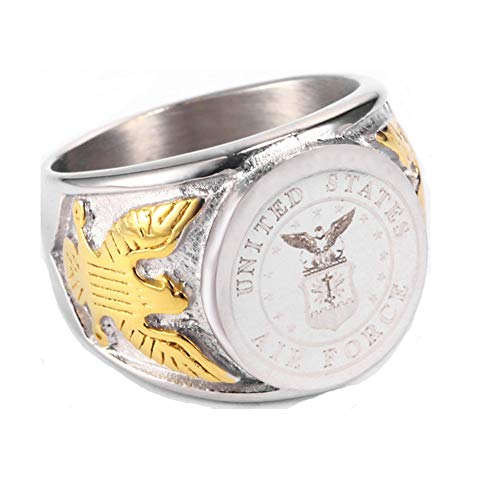 Men's Titanium US Air Force Military Ring