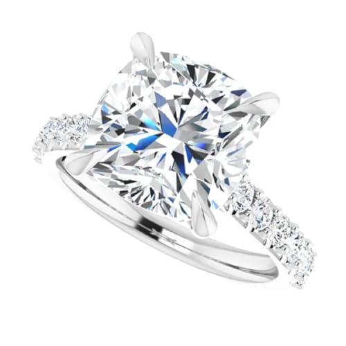 Moissanite Engagement Ring Set, 1-7 CT Solitaire Wedding Ring, 10k 14k 18k Gold & 925 Silver Solitaire Anniversary Promise Ring for Women