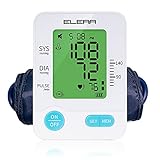 Large Cuff Blood Pressure Monitor, Elera Automatic Arm BP & Heart Rate Machine for Home Use with Extra Big Cuff, High Blood Pressure Warning