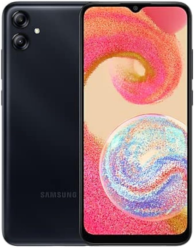 SAMSUNG Galaxy A04e (SM-A042M/DS) Dual SIM,128GB + 3GB, Factory Unlocked GSM, International Version (Fast Car Charger Bundle) - No Warranty - (Black)