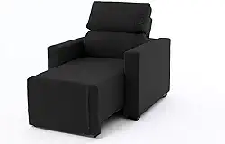 Sofá Cama Solteiro Retrátil 90cm Aconchegante 1 Lugar LIMOVDECOR (Preto)