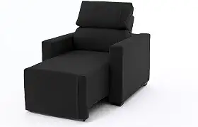 Sofá Cama Solteiro Retrátil 90cm Aconchegante 1 Lugar LIMOVDECOR (Preto)