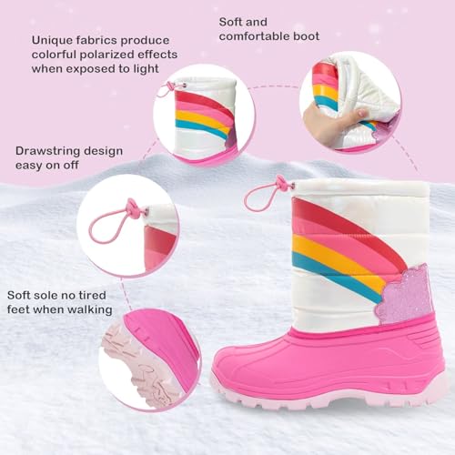 Toddler Warm Boots Girls Winter Snow Boots Child Rain Boot Waterproof Shoes Outdoor3