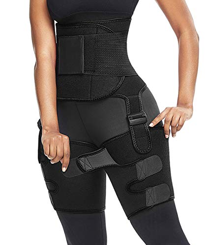 2 in 1 Waist and Thigh Trimmer for Women Weight Loss Adjustable Waist