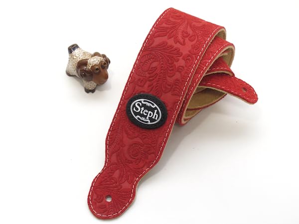 Amazon.co.jp: Steph）レザーストラップ BS-1029 スエードレッド