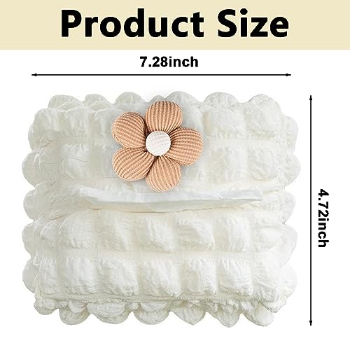 Image of STHIRA Car Tissue Box Holder, Cute Cartoon Flower, Hanging Stretchy Strap
