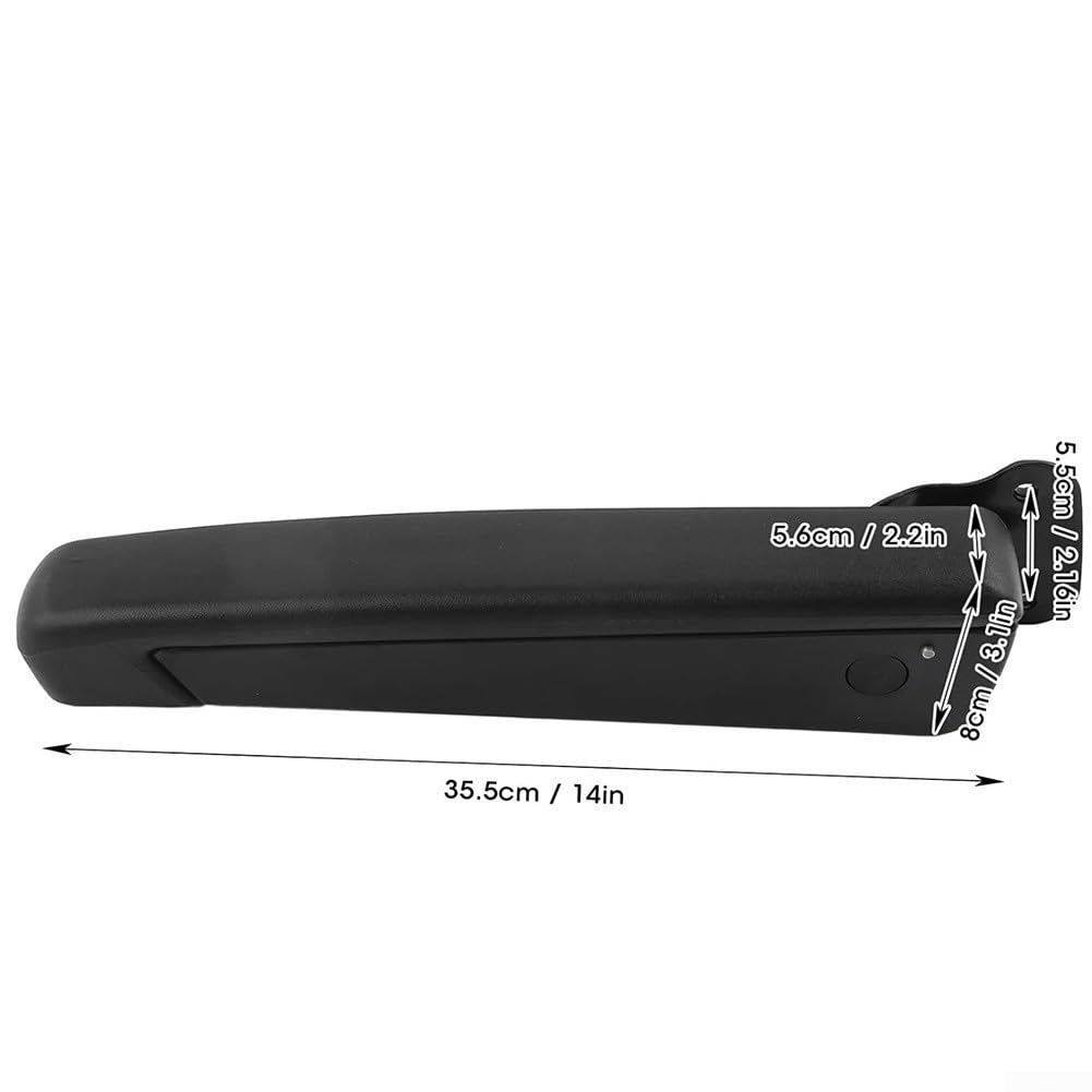 Par de reposabrazos ajustables para asiento de coche, resistente a los golpes, soporte ergonómico para camiones, automóviles, piezas de consola interior, color negro, ángulo de 0 a 120 grados
