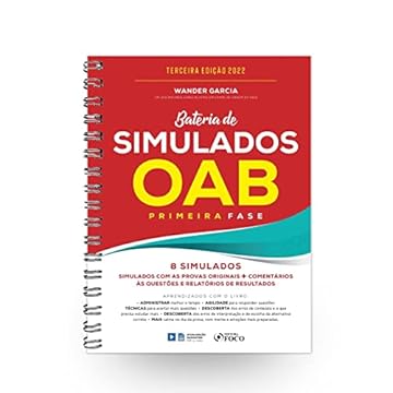 Capa do livro BATERIA DE SIMULADOS OAB 1ª FASE - 3ª ED - 2022