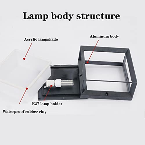 Lámpara de sobremuro impermeable con poste de aluminio para caminos 5