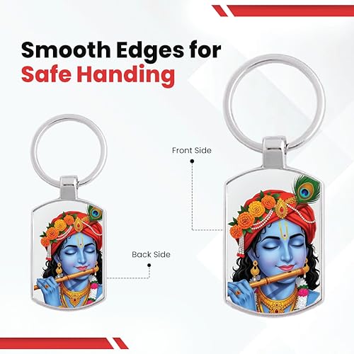 Image of Stylish Metal Keychains with Permanent Glossy Print - Inspirational Quotes & Spiritual Designs - Perfect Key chains for loved ones, Personal Use, Gifts & Return Gifts