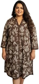 swasti Brown Plus Size Women A-line Dress-picture-44