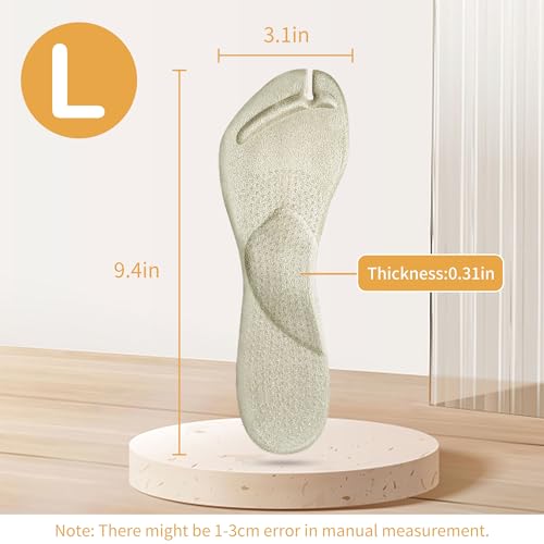 Image of SooGree 2 Pairs Gel Arch Support Cushion Insoles Adhesive Silicone Flip Flop Thong Inserts Invisible Slim Inserts Pain Relief Anti-Slip Shock Absorption Plantar Fasciitis