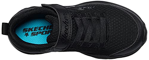 Skechers Girls Skechers Sport, Skechers Light Weight, Skechers Machine Washable Sneaker, Black/Black, 10.5 Little Kid Us #TOP4