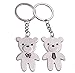 Produktbild Skyeye 1 Paare Bear Couple Key Anhänger Schlüsselring Schlüssel Anhänger Keychain Zink-Legierung 9 * 3 * 0.2CM
