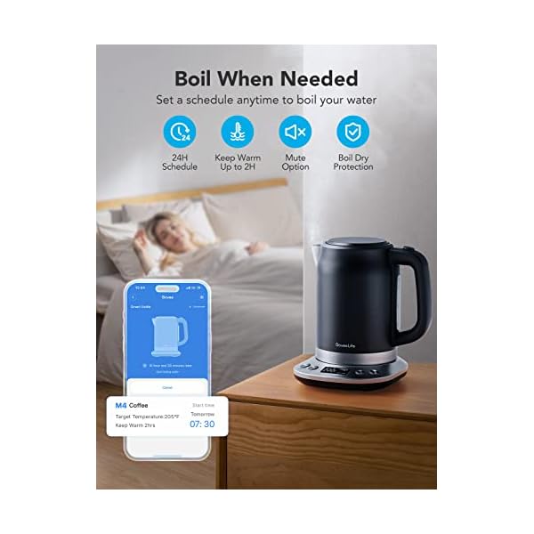Govee Life Smart Electric Kettle Temperature Control, WiFi Electric Tea